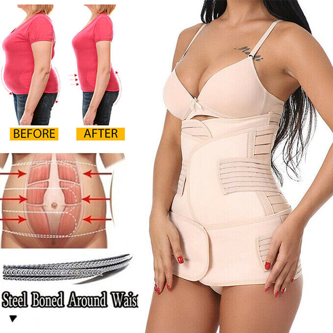 3 pis Set - Corset Postpartum Belly Band Pregnant Women Tummy Belly Pelvis Belt